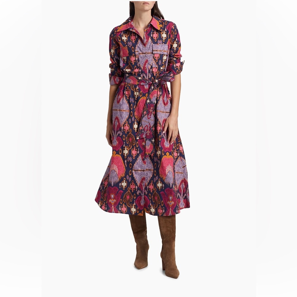 Figue Bassa Printed Midi Shirtdress size small
NWOT - Picture 2 of 16